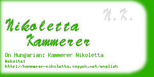 nikoletta kammerer business card